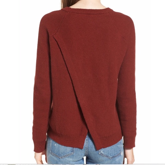 Madewell Sweaters - Madewell Province Rust Orange Curtain Back Sweater